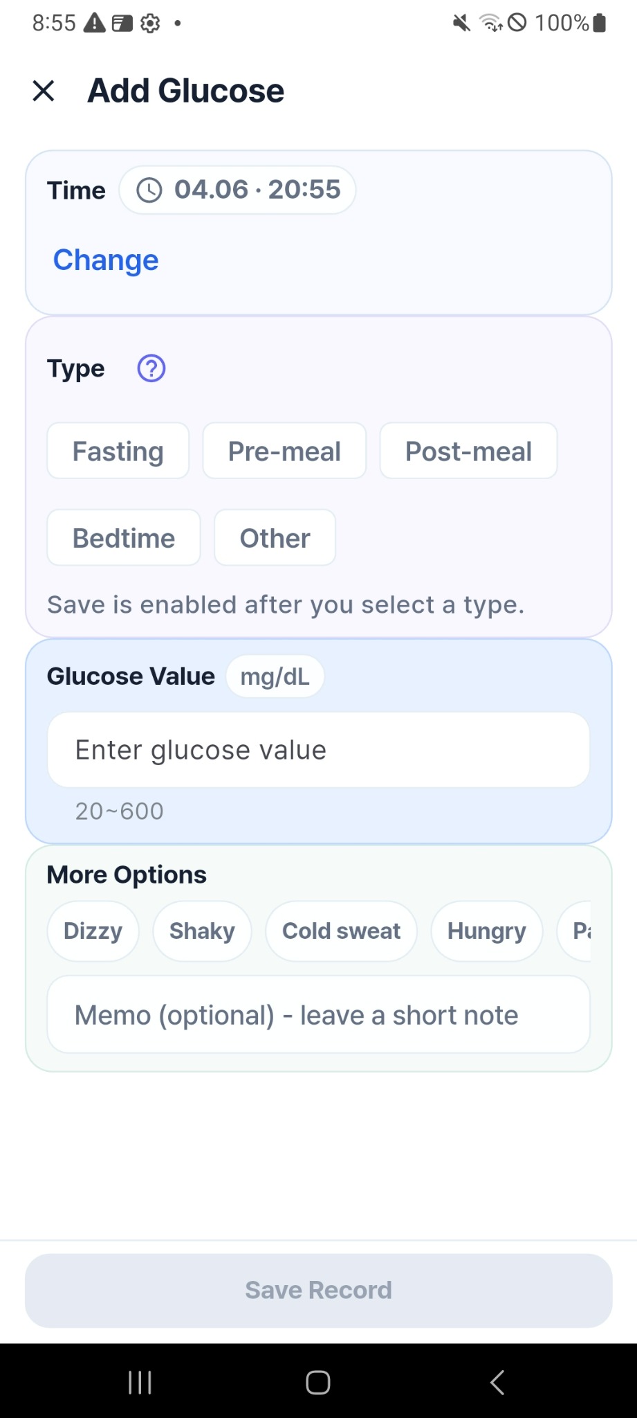 Add glucose screen