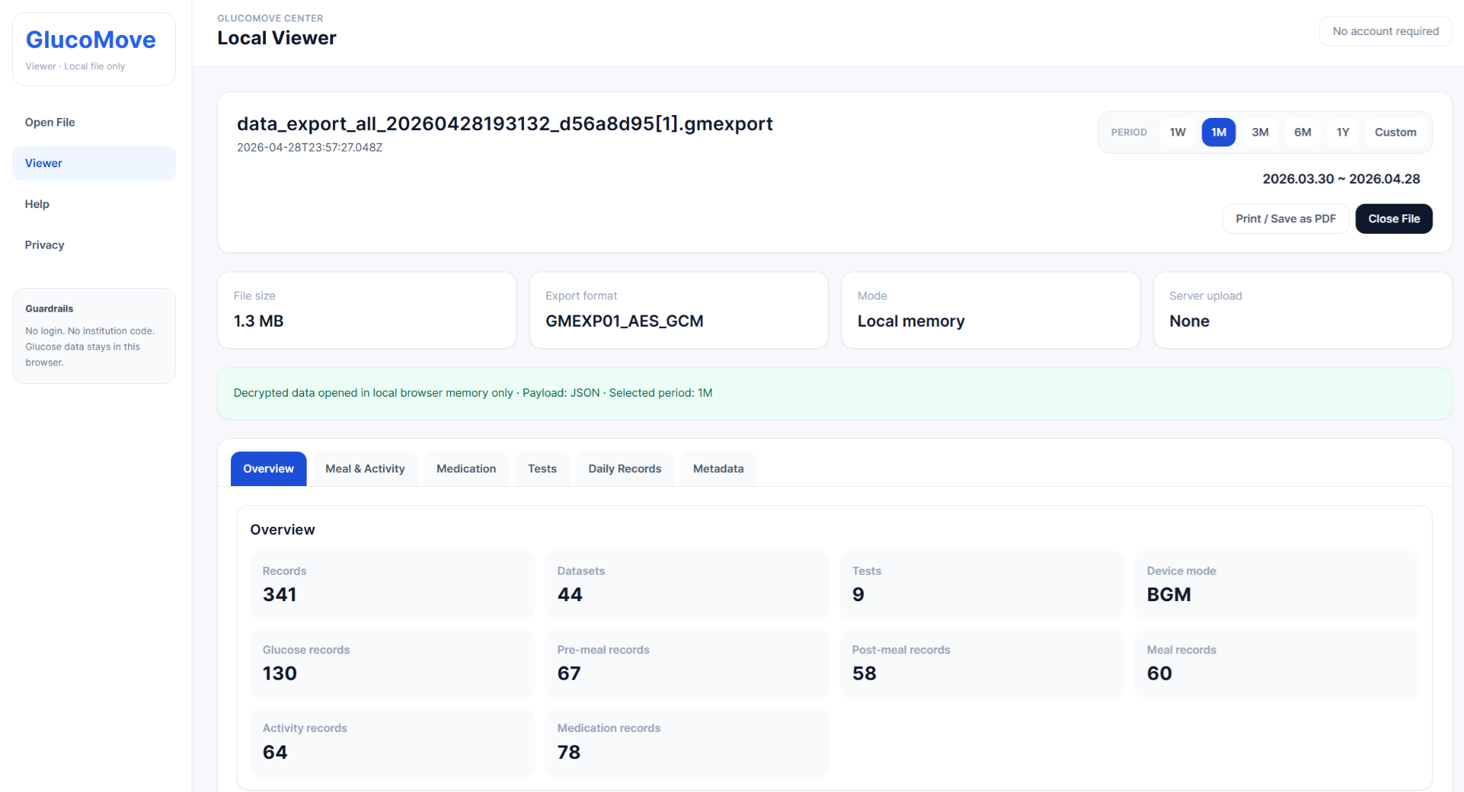 GlucoMove Expert Web